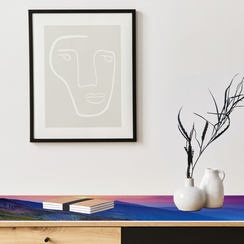 Auflegeglas für Kommoden Bergpanorama