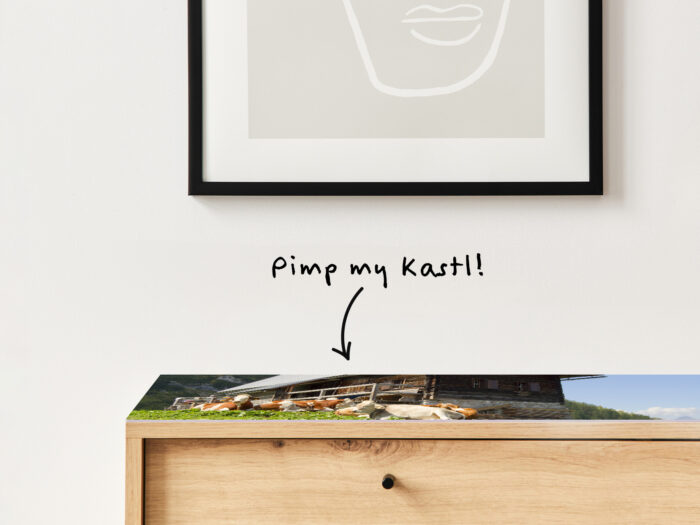 Auflegeglas für Kommoden Almhütte