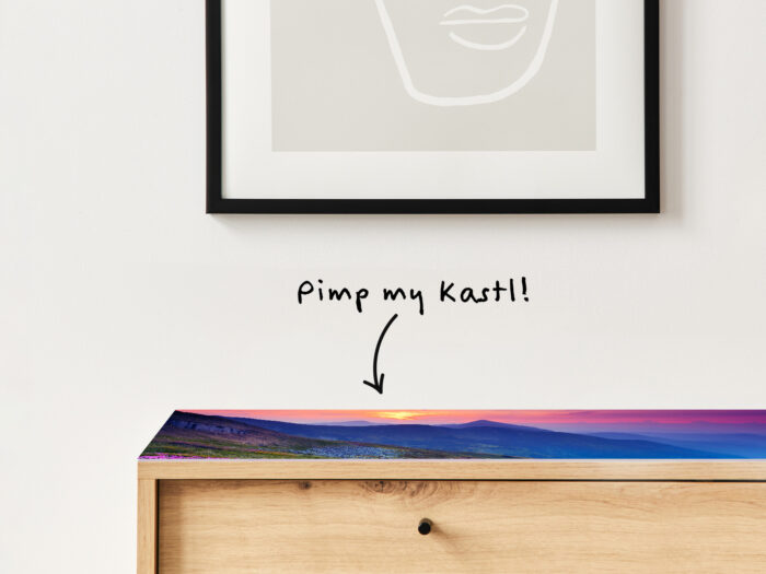 Auflegeglas für Kommoden Bergpanorama