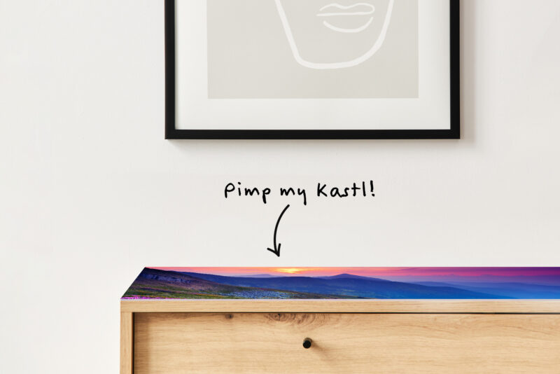 Auflegeglas für Kommoden Bergpanorama