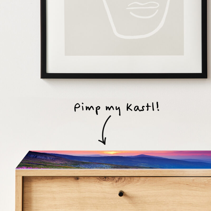 Auflegeglas für Kommoden Bergpanorama