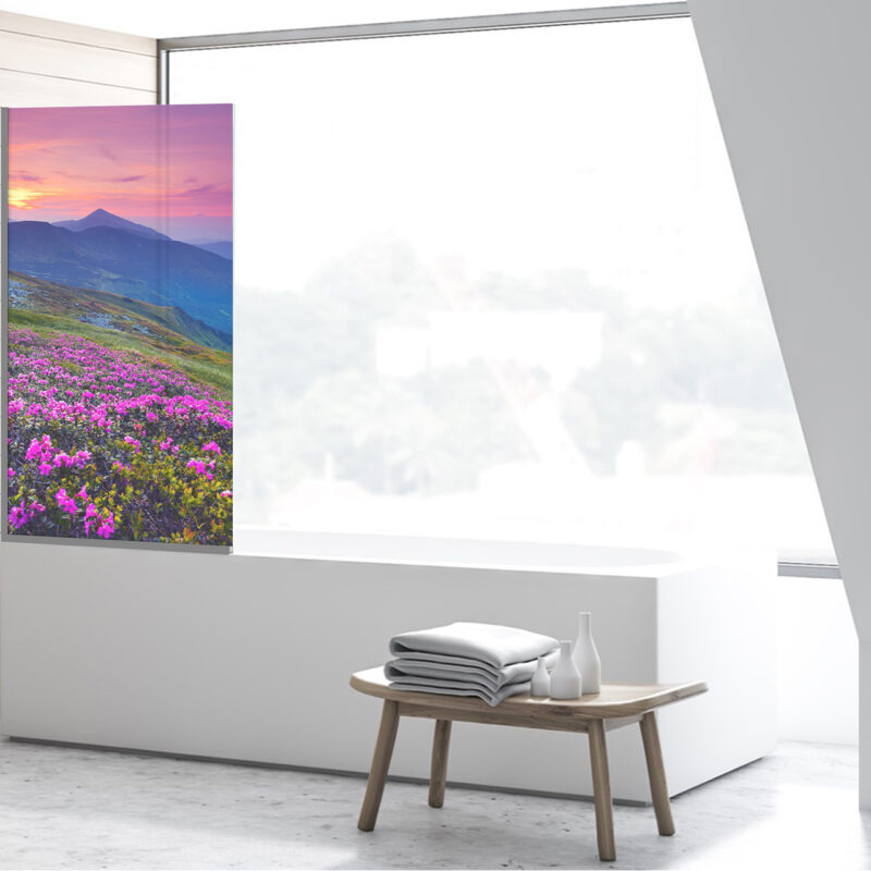 Duschtrennwand für Badewannen Berglandschaft