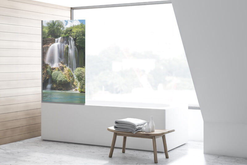 Duschtrennwand für Badewannen Fließende Kraft