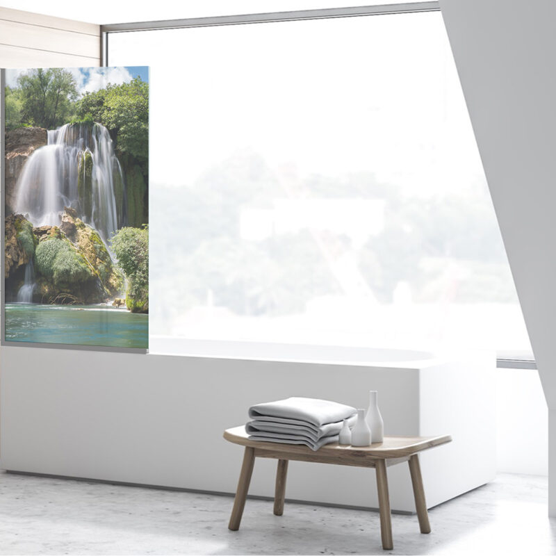 Duschtrennwand für Badewannen Fließende Kraft