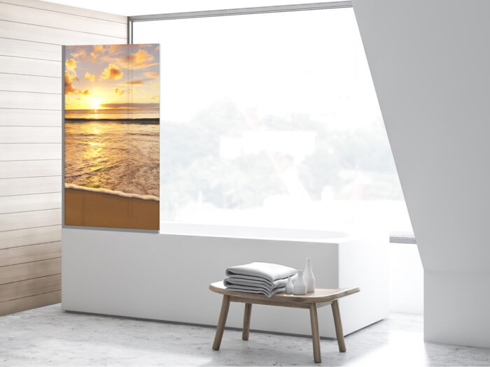 Duschtrennwand für Badewannen Meeresstrand