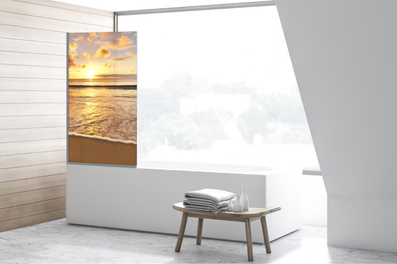 Duschtrennwand für Badewannen Meeresstrand