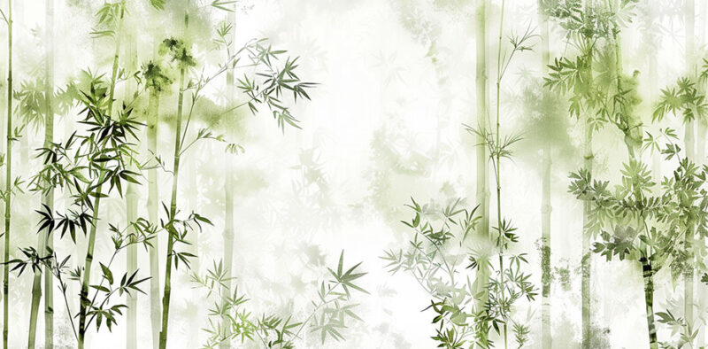 Bettkopfteil Bambuswald