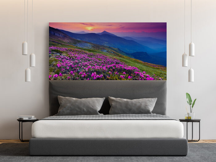 Bettkopfteil Bergpanorama