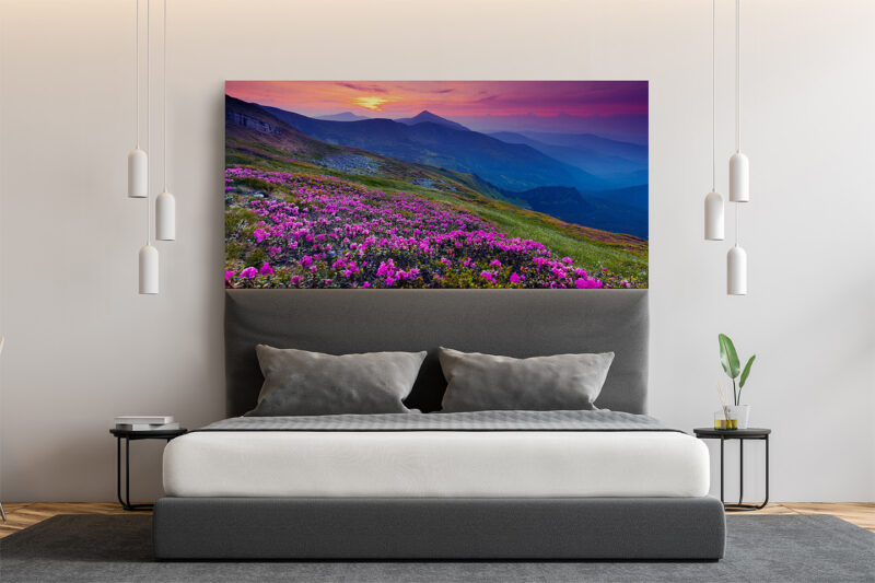 Bettkopfteil Bergpanorama