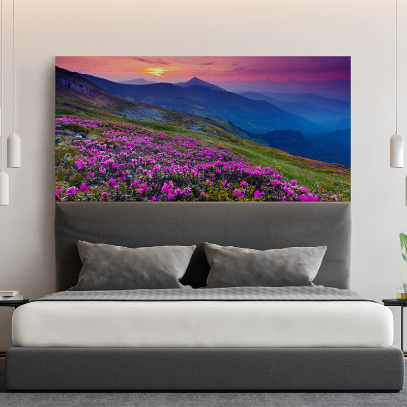 Bettkopfteil Bergpanorama