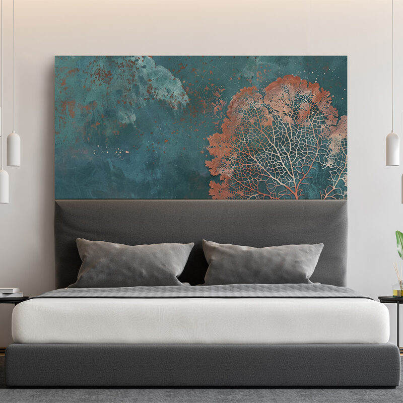 Bettkopfteil Kupferblatt