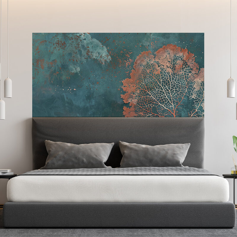 Bettkopfteil Kupferblatt