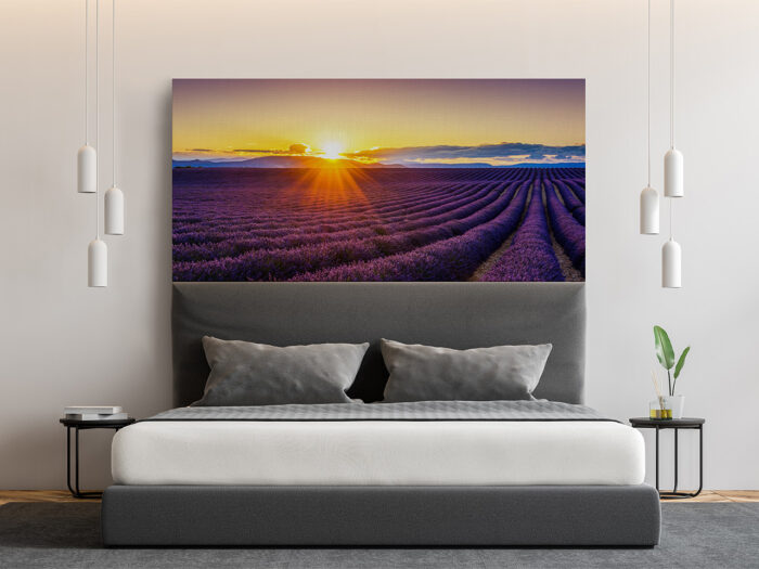 Bettkopfteil Lavendelfeld