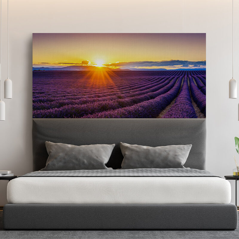 Bettkopfteil Lavendelfeld