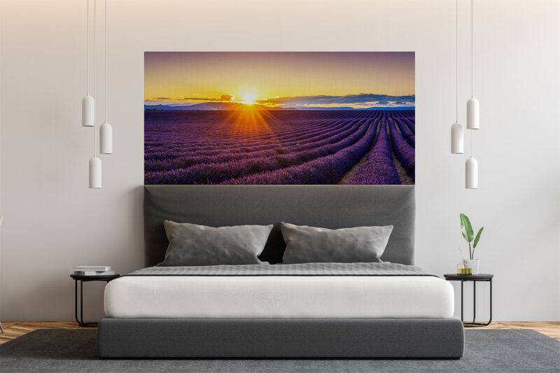 Bettkopfteil Lavendelfeld