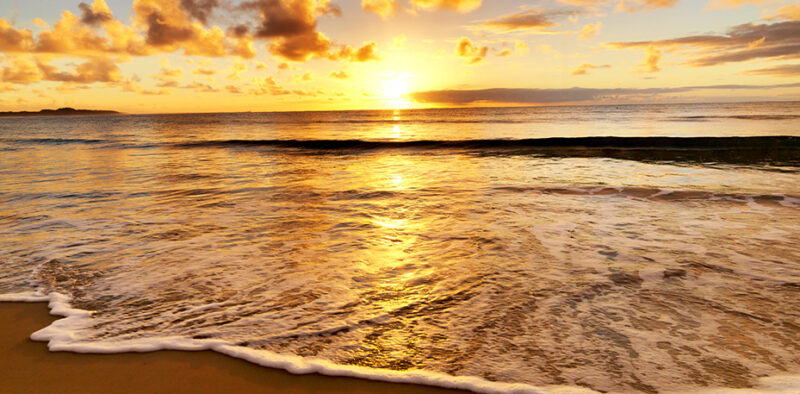 Bettkopfteil Meeresstrand