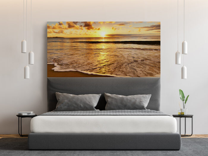 Bettkopfteil Meeresstrand