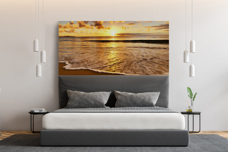 Bettkopfteil Meeresstrand