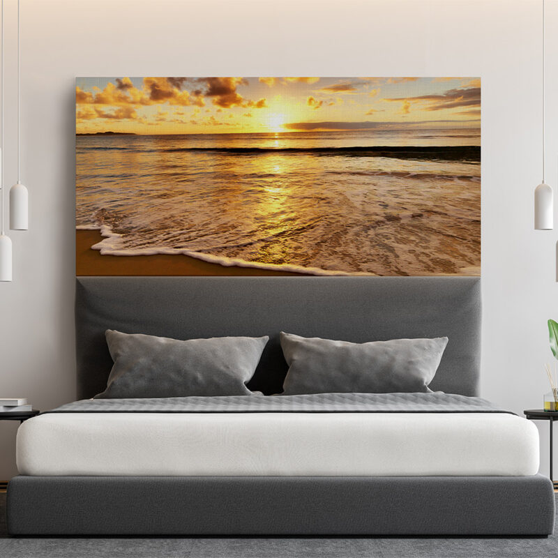 Bettkopfteil Meeresstrand