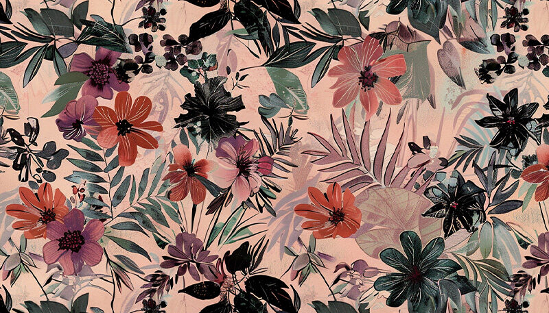 Bettkopfteil Floral Fusion