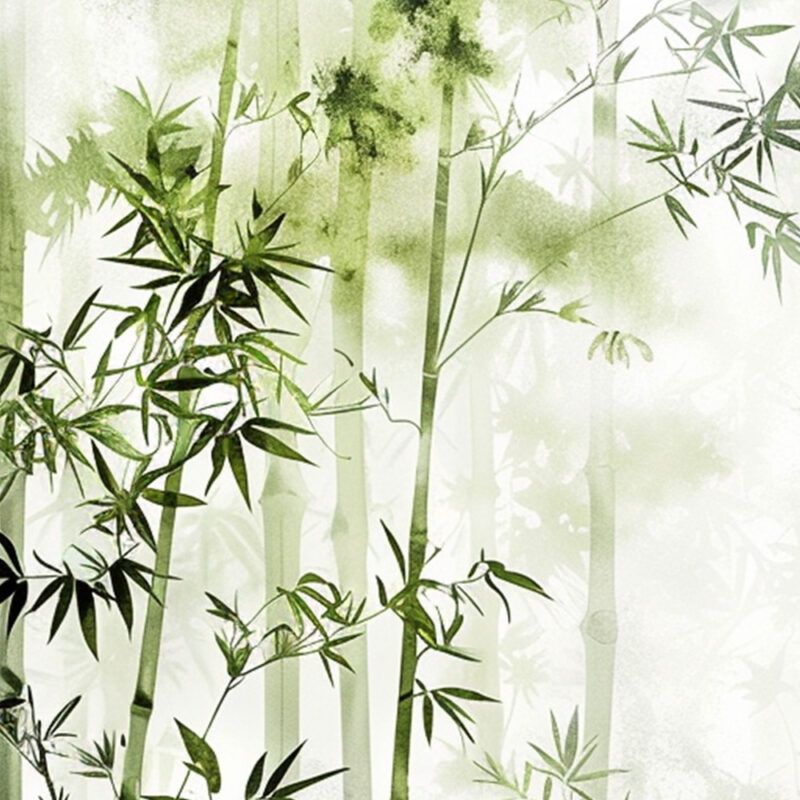 Detail-Bambuswald Tapete Bambuswald