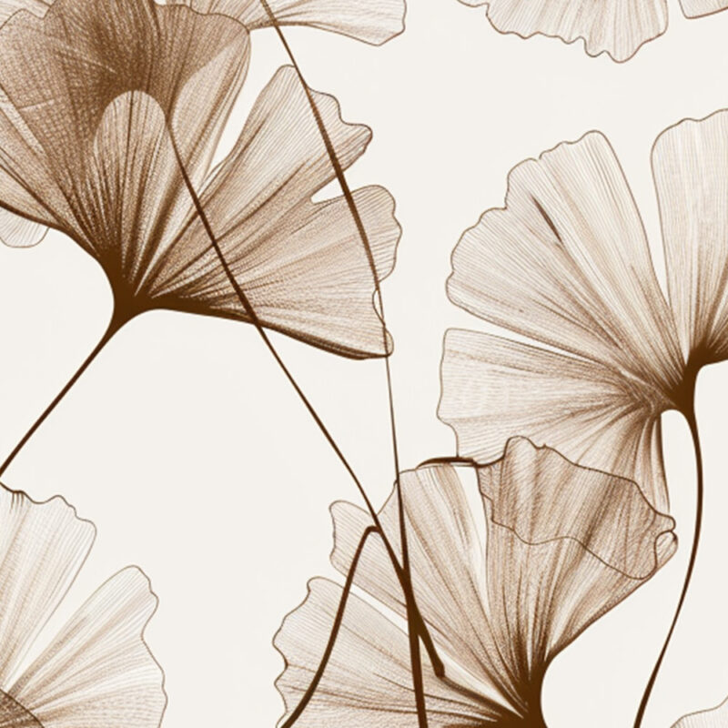 Tapete Ginkgo Studie