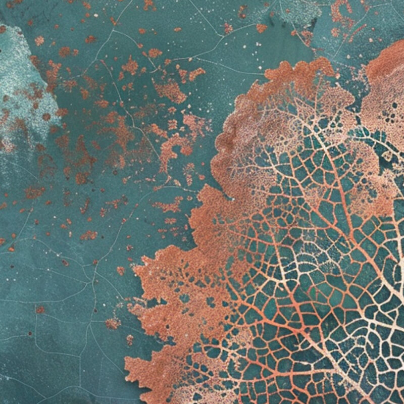 Detail_Kupferblatt Tapete Kupferblatt