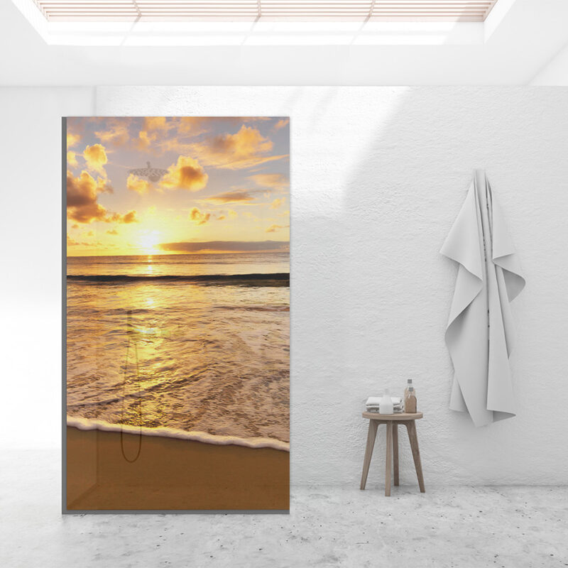Duschtrennwand für Walk-in Duschen Meeresstrand