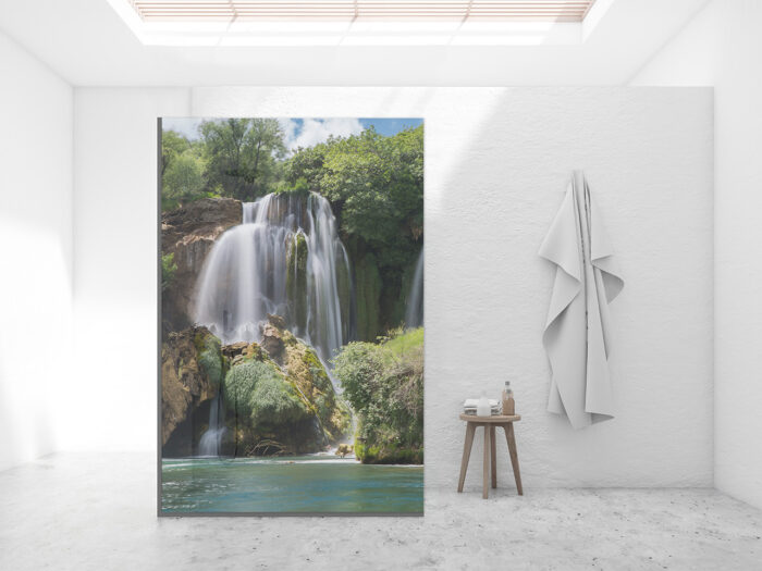 Duschtrennwand für Walk-in Duschen Fließende Kraft