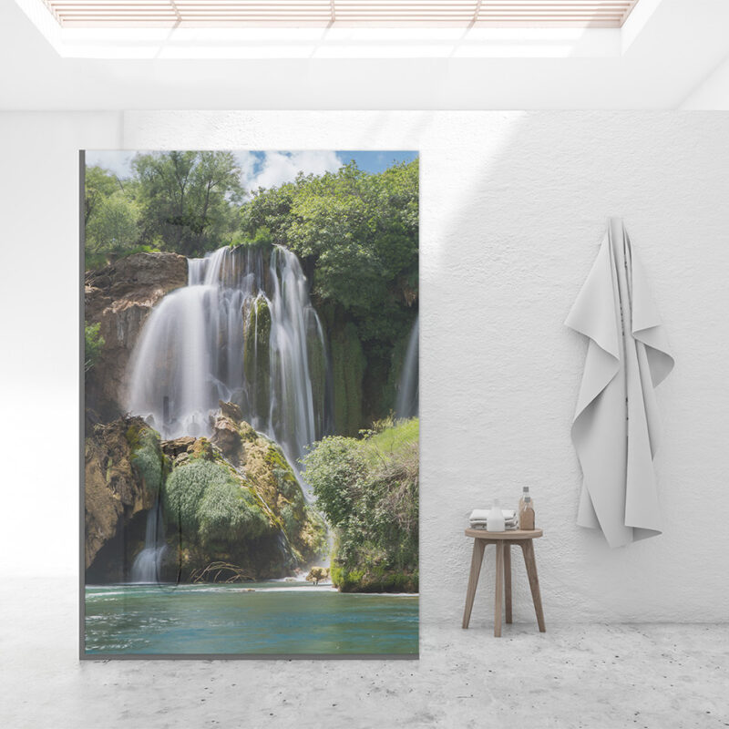 Duschtrennwand für Walk-in Duschen Fließende Kraft