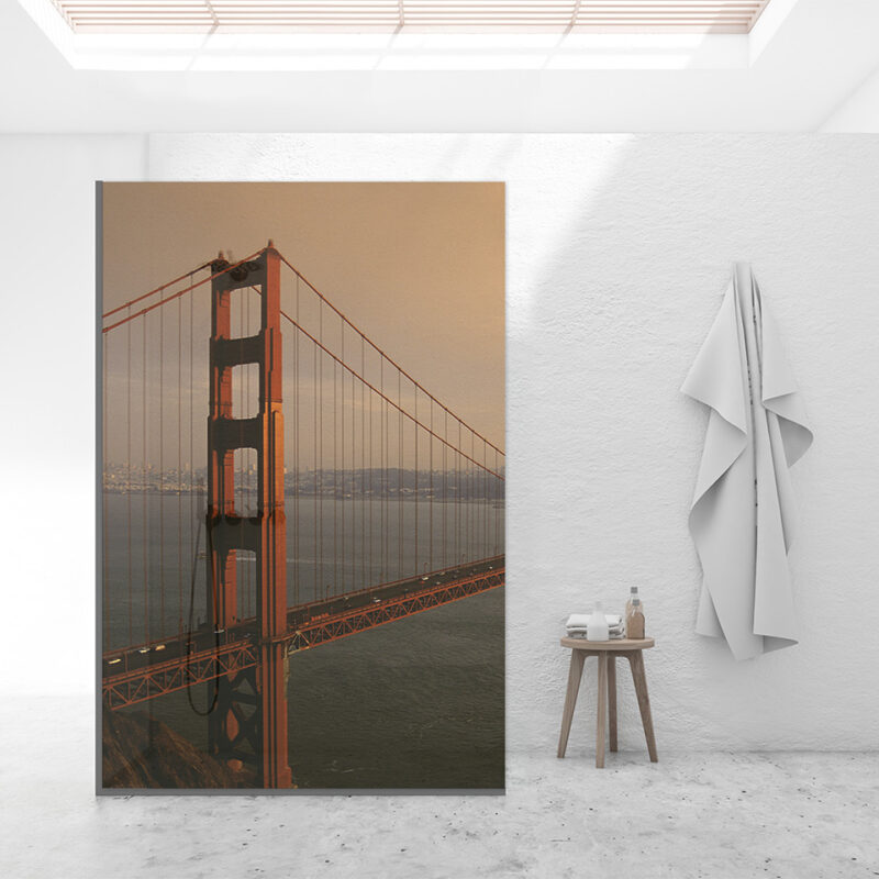 Duschtrennwand für Walk-in Duschen Golden Gate Bridge