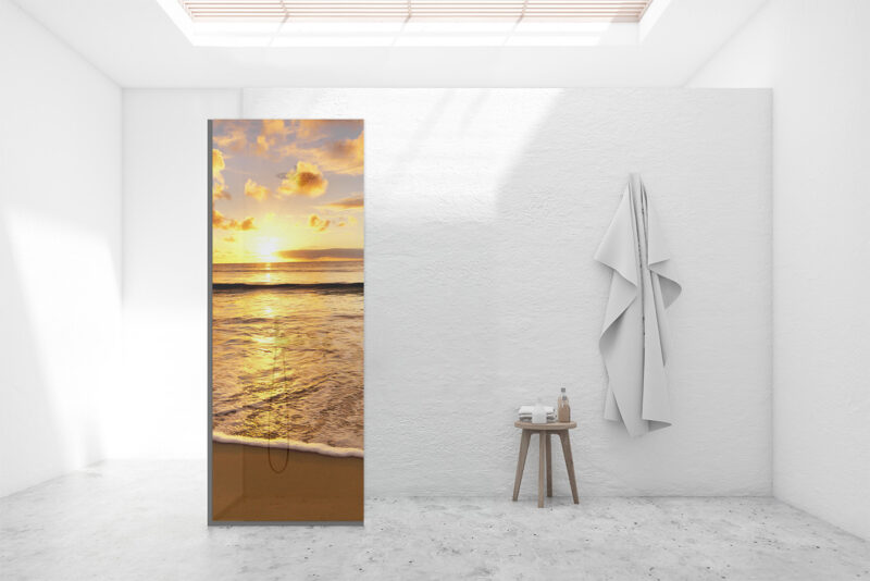 Duschtrennwand für Walk-in Duschen Meeresstrand