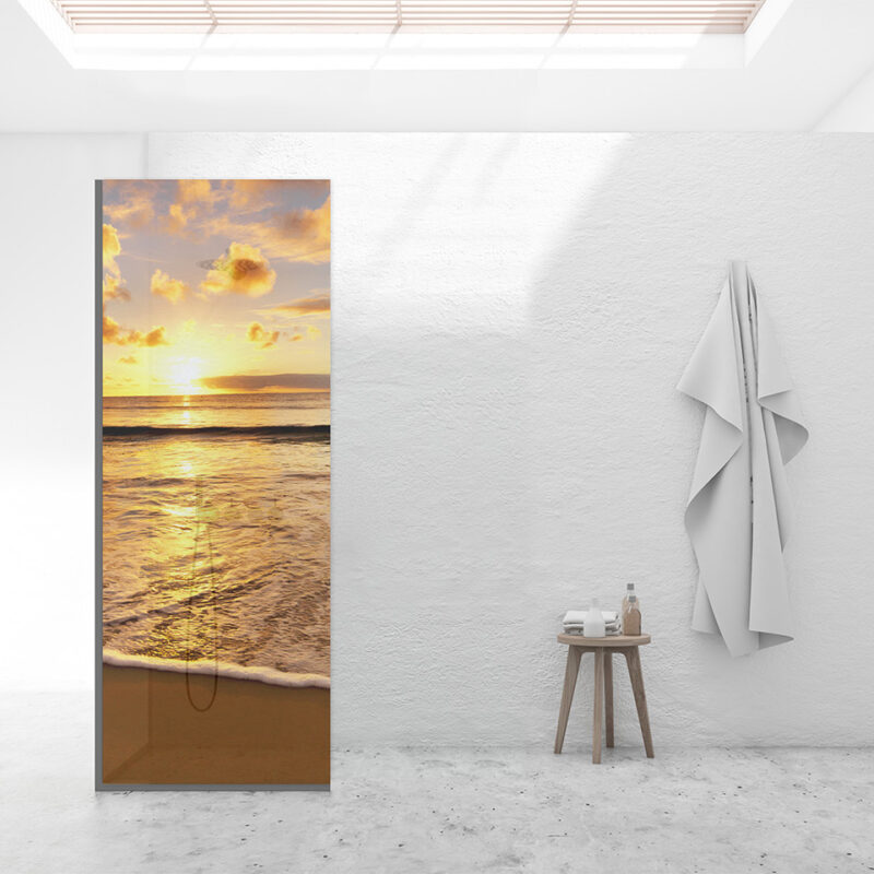 Duschtrennwand für Walk-in Duschen Meeresstrand