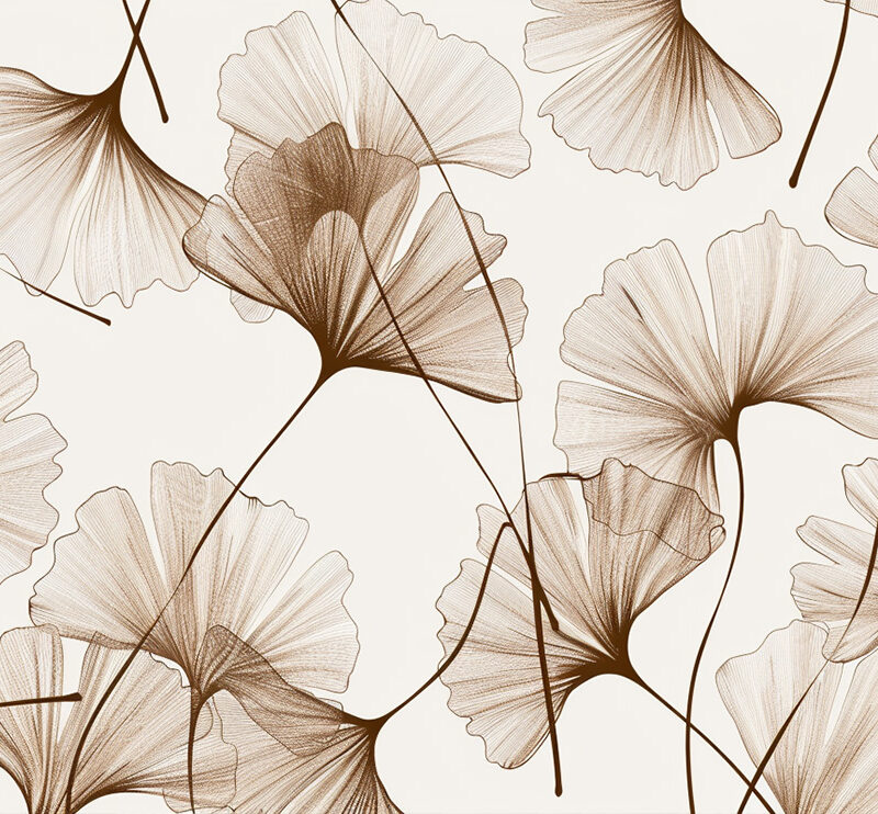 Flächenvorhang Ginkgo Studie