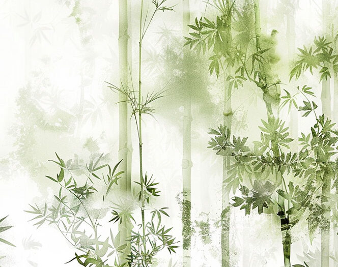 Motiv_Bambuswald_60x60 Spritzschutz Bambuswald