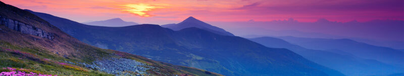 Auflegeglas für Kommoden Bergpanorama