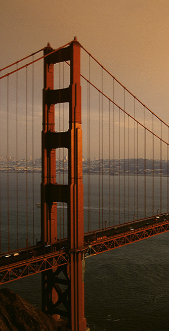 Duschtrennwand für Badewannen Golden Gate Bridge