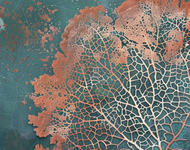 Motiv_Kupferblatt_60x60 Spritzschutz Kupferblatt