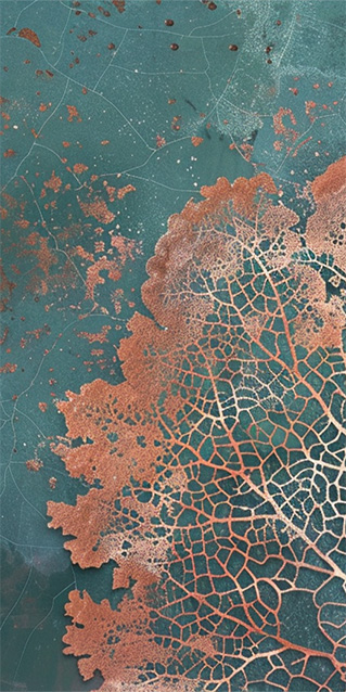 Sichtschutz Trennwand Kupferblatt