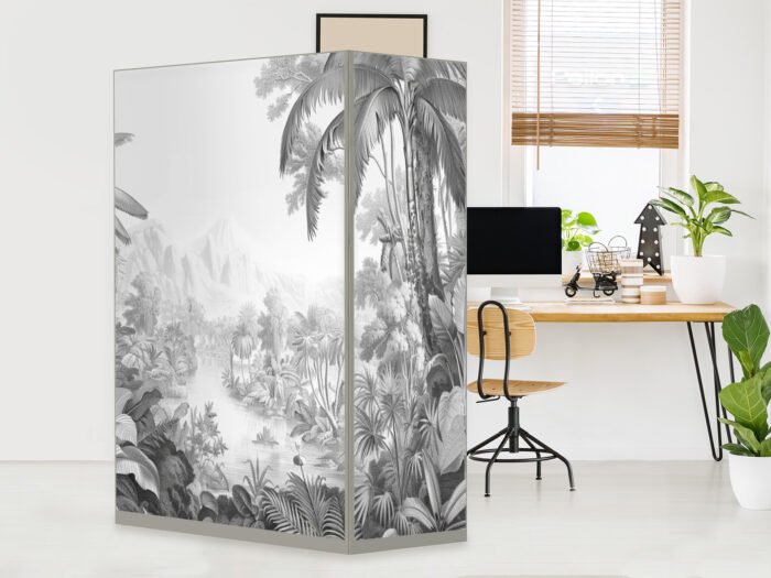 HomeOffice Sichtschutz Paravent Fernes Tal