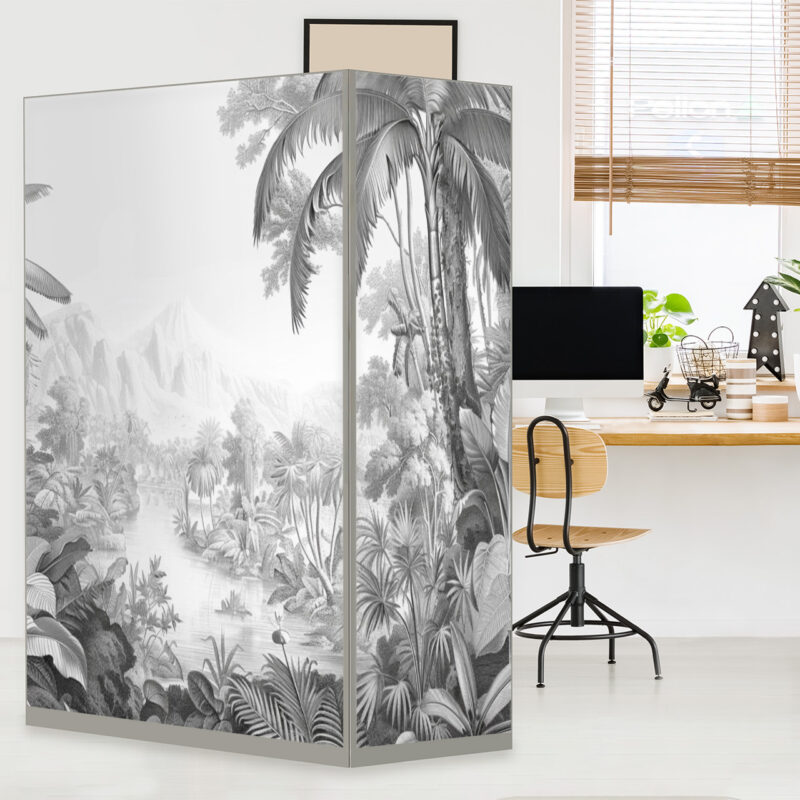 HomeOffice Sichtschutz Paravent Fernes Tal