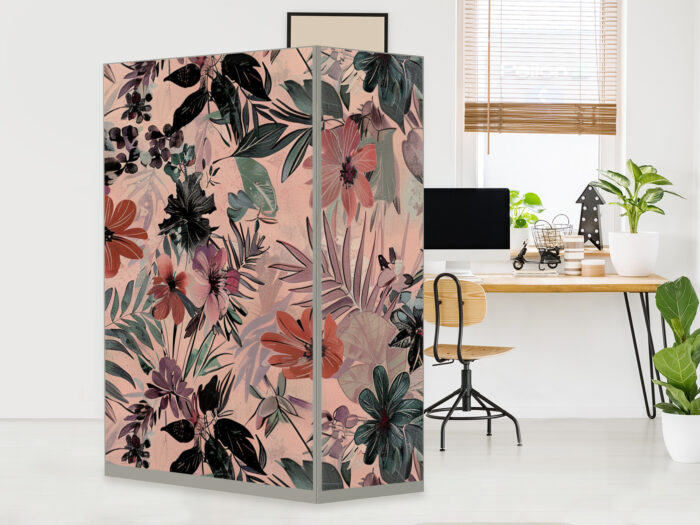 HomeOffice Sichtschutz Paravent Floral Fusion