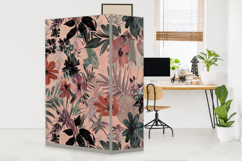 HomeOffice Sichtschutz Paravent Floral Fusion