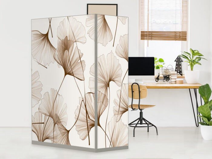 HomeOffice Sichtschutz Paravent Gingko Studie