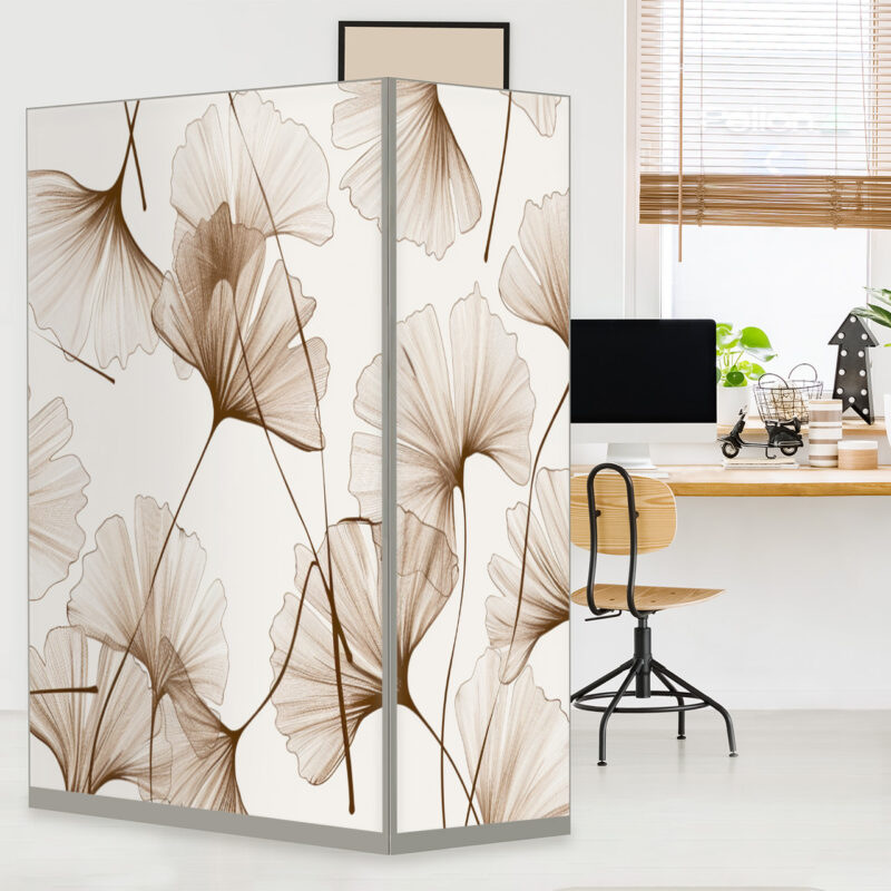 HomeOffice Sichtschutz Paravent Gingko Studie