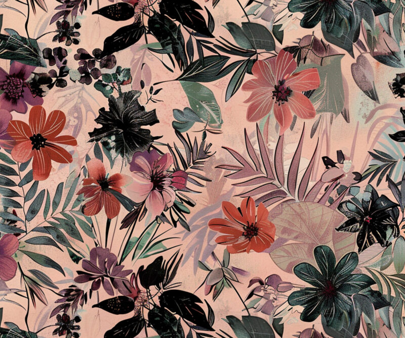 HomeOffice Sichtschutz Paravent Floral Fusion