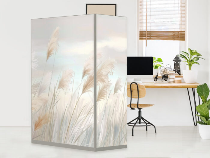 HomeOffice Sichtschutz Paravent Leises Schilf