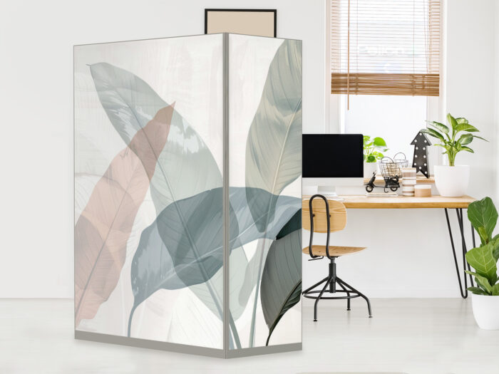 HomeOffice Sichtschutz Paravent Natur in Pastell