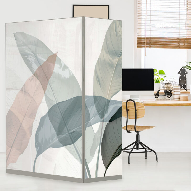 HomeOffice Sichtschutz Paravent Natur in Pastell