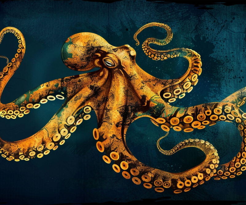 HomeOffice Sichtschutz Paravent Tiefseewesen